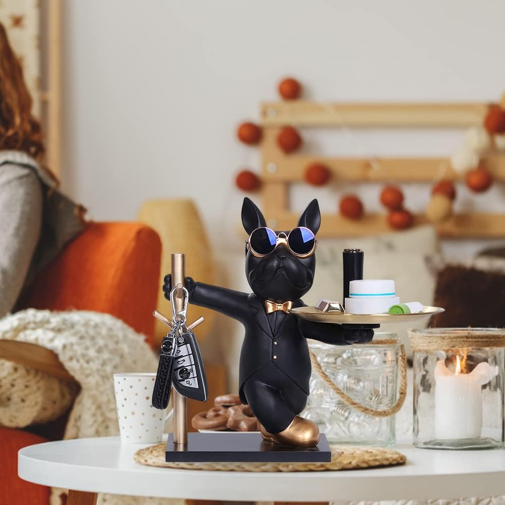 regalo di natale per la casa svuota tasche statua bulldog francese