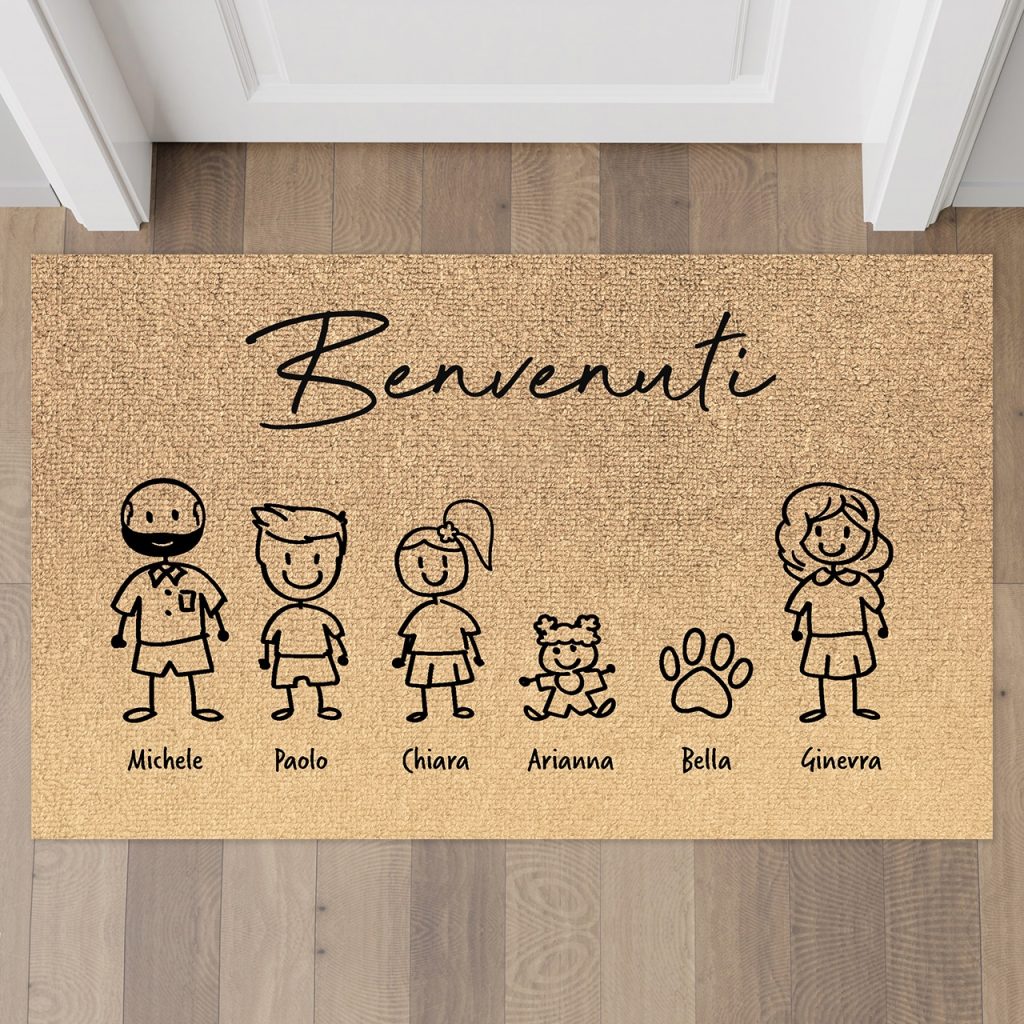 regalo di natale per la casa zerbino personalizzato